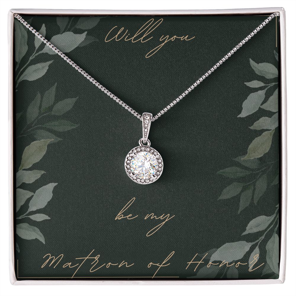 Elegant Matron of Honor Necklace - Unique Bridal Party Gift for Wedding - Perfect for Bridesmaids, Maid of Honor & Special Occasions