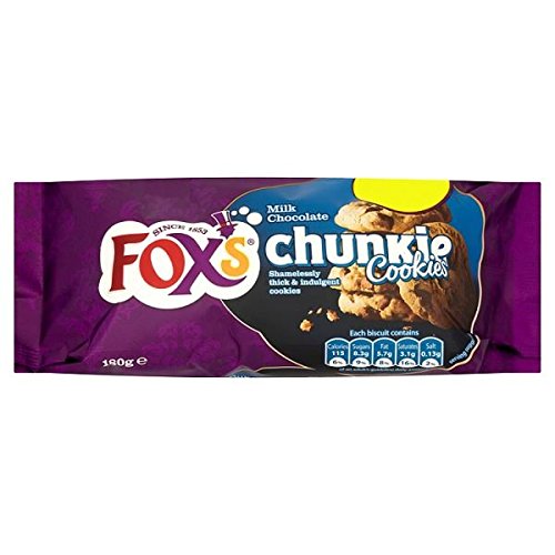Premium Fox's Milk Chocolate Chunk Cookies - 9 Pack Bulk (180g Each) | Delicious British Biscuits for Tea Time, Office Snacks & Gift Baskets