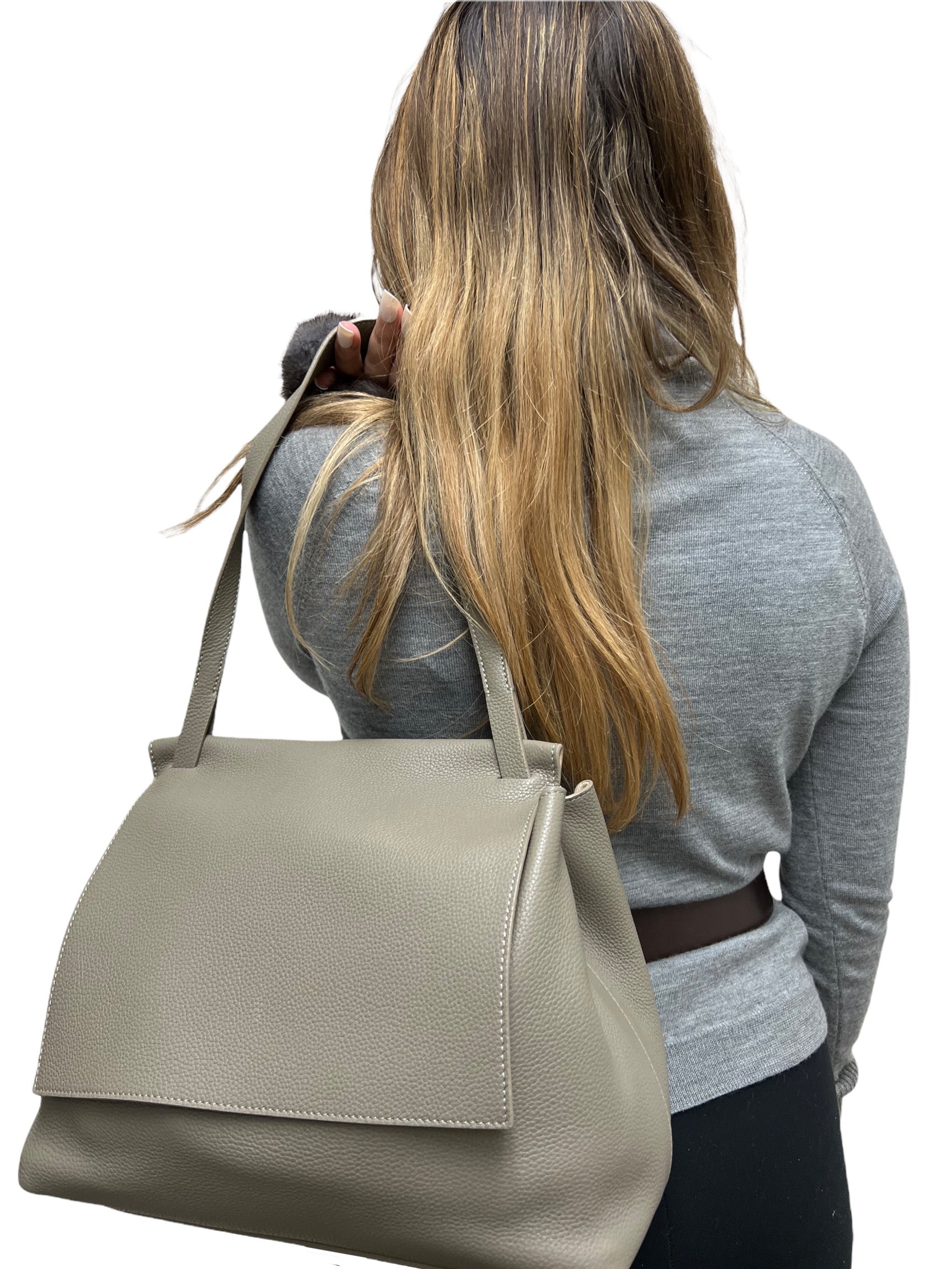The Row Sidekick 2 Genuine Leather Shoulder Bag for Women - Stylish Crossbody Purse for Everyday Use, Work & Travel