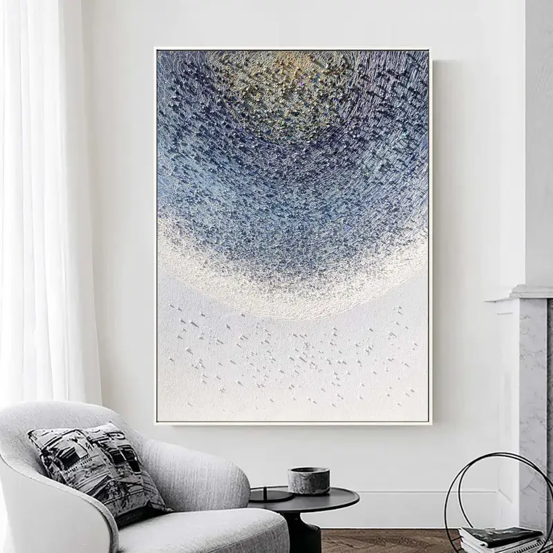 Abstract Painting #AB 015 - Modern Wall Art Decor for Living Room, Bedroom & Office - Handmade Canvas Artwork for Home & Office Decor