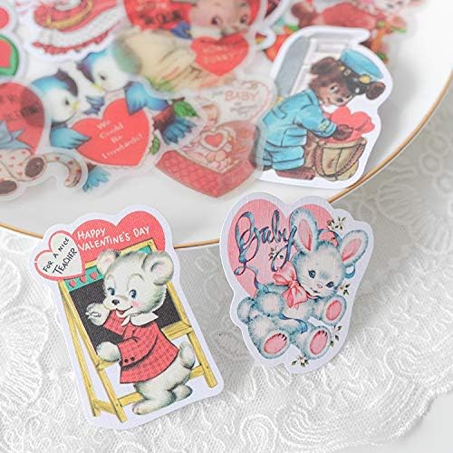 Vintage Kawaii Animal Stickers - 80Pcs for Scrapbooking & Journaling