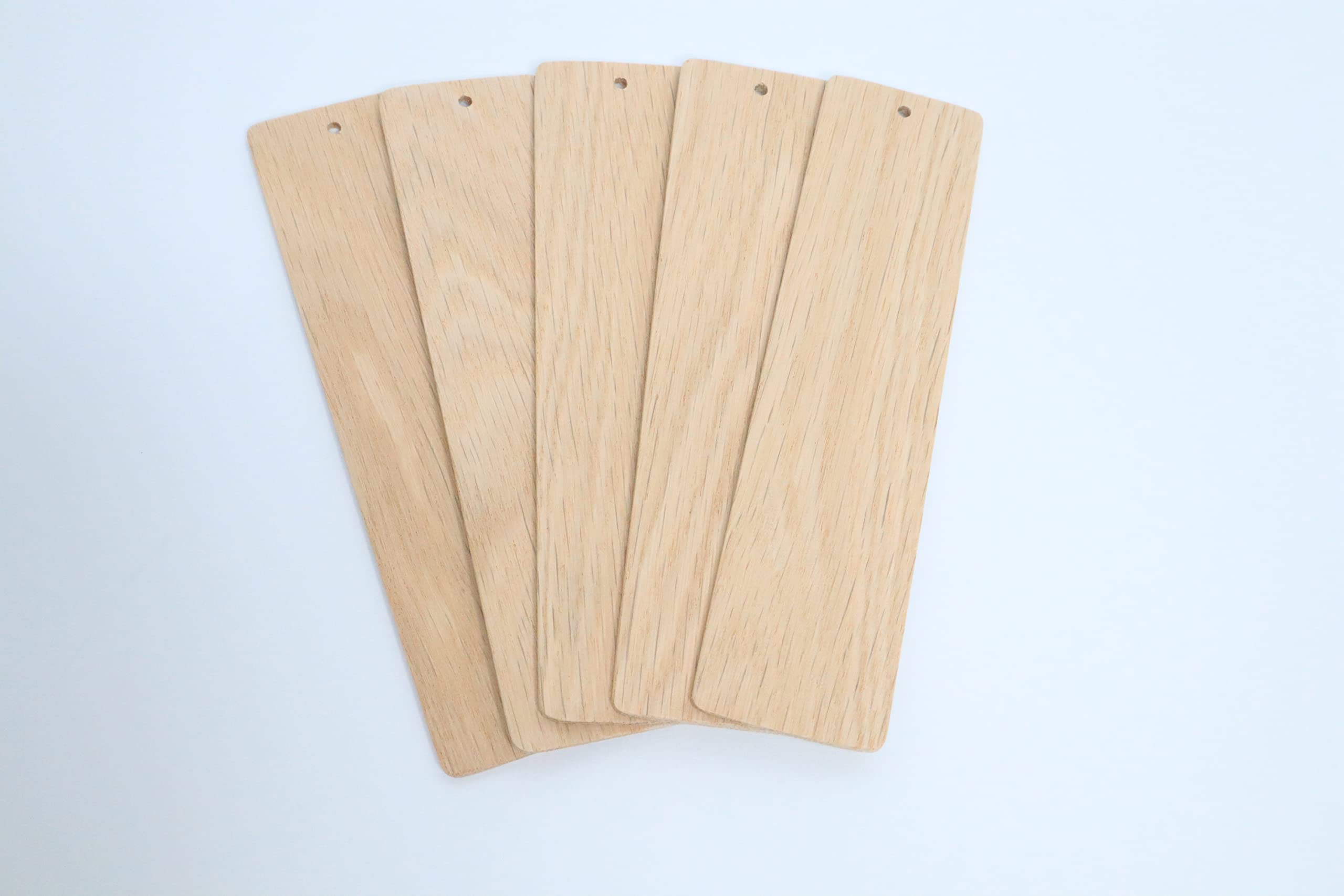 50-Piece Oak Wooden Bookmark Blanks Set - DIY Craft Supplies for Bookmark Making, Scrapbooking & Woodworking Projects - Unfinished Wood Crafts for Artists & Book Lovers