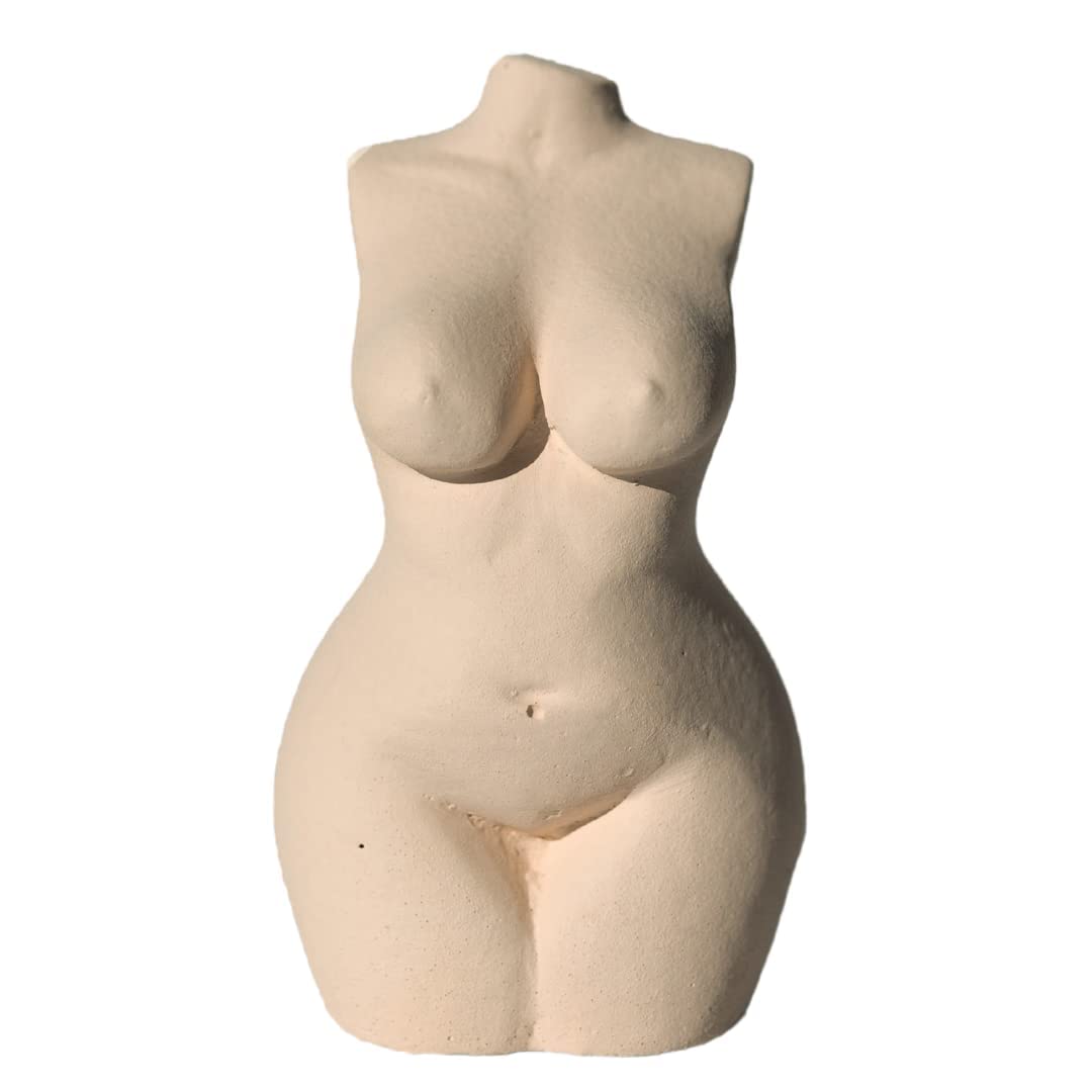 Luna Rose Concrete Goddess Statue - Minimalist Home Decor for Living Room, Bathroom & Vanity | Bohemian Style Indoor Statue for Meditation Spaces & Yoga Studios