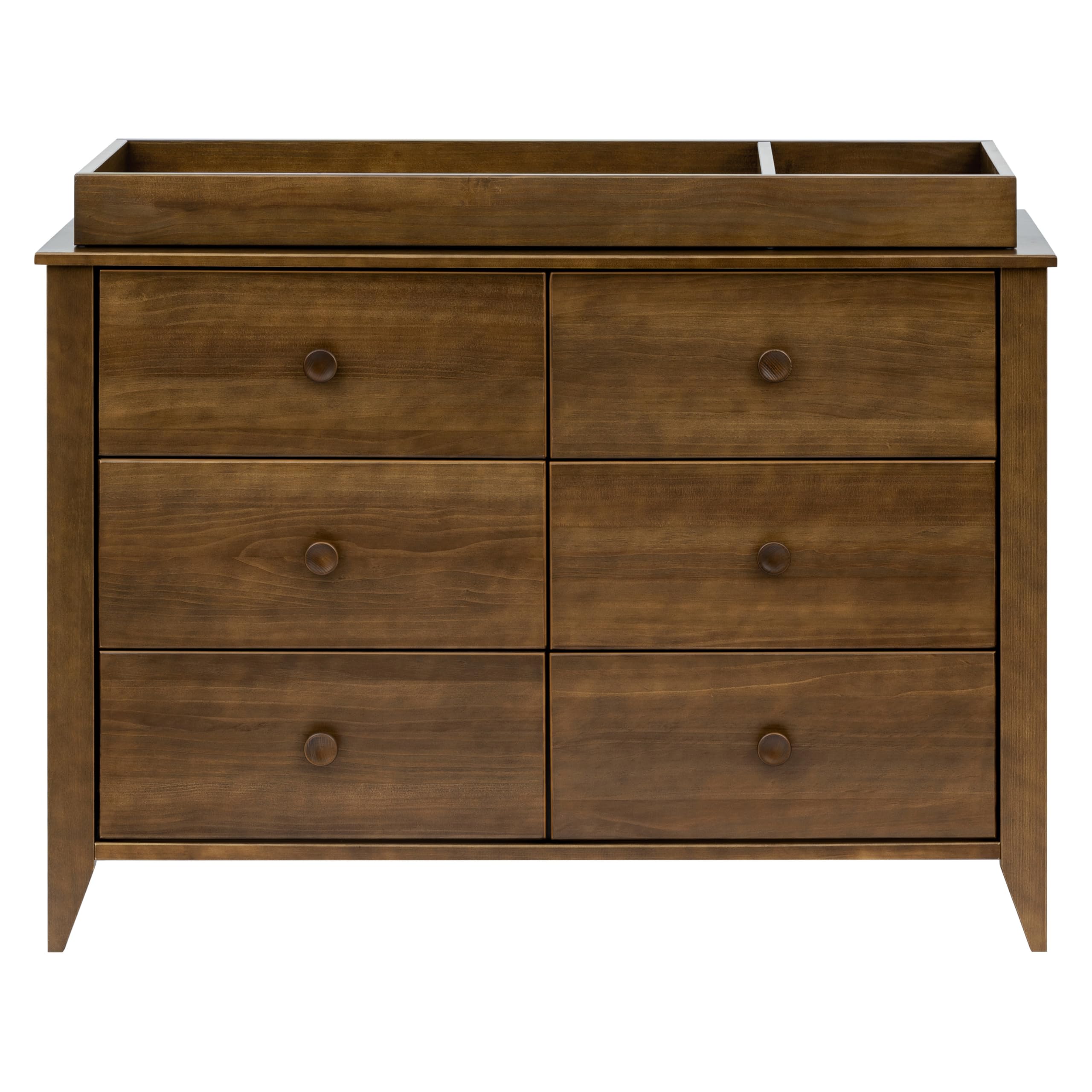 Babyletto Sprout 6-Drawer Double Dresser in Natural Walnut - Greenguard Gold Certified Eco-Friendly Nursery Furniture for Baby & Kids Room Organization
