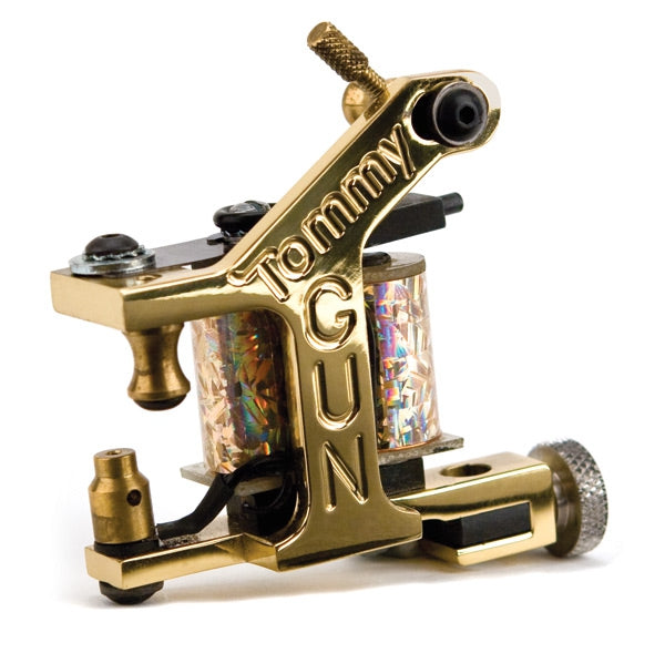 Tommy Gun Brass Shader Coil Machine for Tattoo Artists - Professional Tattoo Shading Tool with Brass Coils - Perfect for Detailed Tattoo Work and Body Art Design