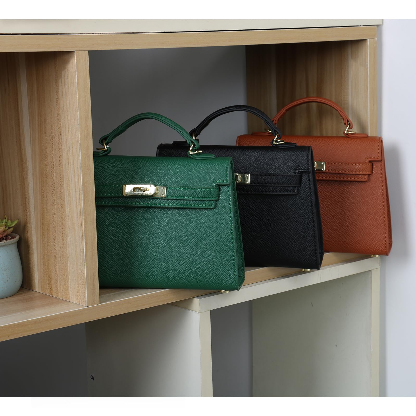 Women's Mini Leather Satchel Bag 9x2.5x5.5 Inch - Stylish Shoulder Purse & Top Handle Handbag for Women | Perfect for Work, Travel & Everyday Use
