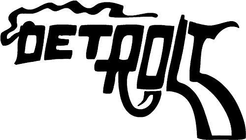 Detroit Smoking Gun Vinyl Decal Sticker - 5 Inch Premium Car Bumper, Wall, Laptop & Window Decal - Perfect for Car Enthusiasts, Home Decor & Personalizing Devices