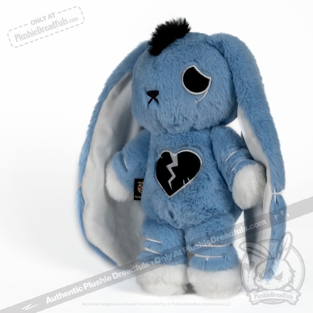 Plushie Dreadfuls Depression Rabbit V2 Mohawk Edition - Soft Stuffed Animal Toy for Anxiety Relief & Emotional Support | Perfect for Therapy, Comfort, and Mental Health Awareness Gifts