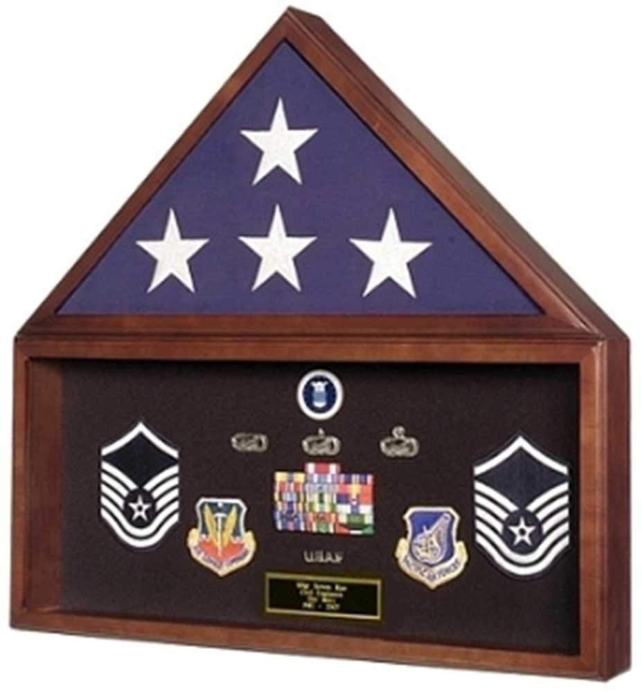 Large Flag and Memorabilia Display Cases - Premium Medal Display Cases for Collectors | Perfect for Home Decor, Military Awards, and Sports Trophy Protection