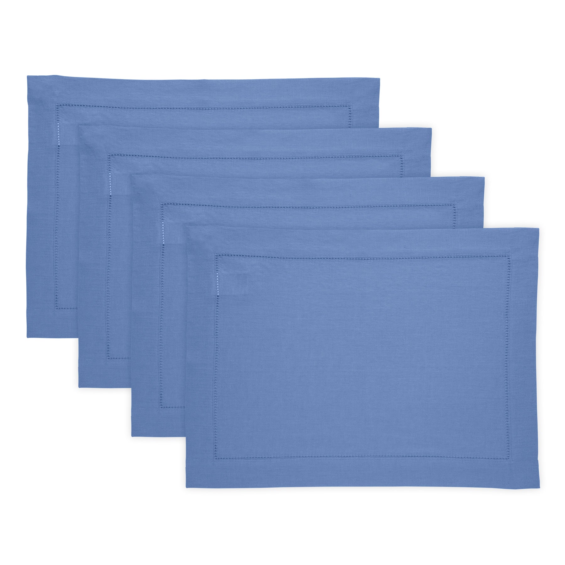Sonoma Hemstitch Placemats Set of 4 - Premium Cotton Table Mats for Dining - Perfect for Dinner Parties, Holiday Meals & Home Decor