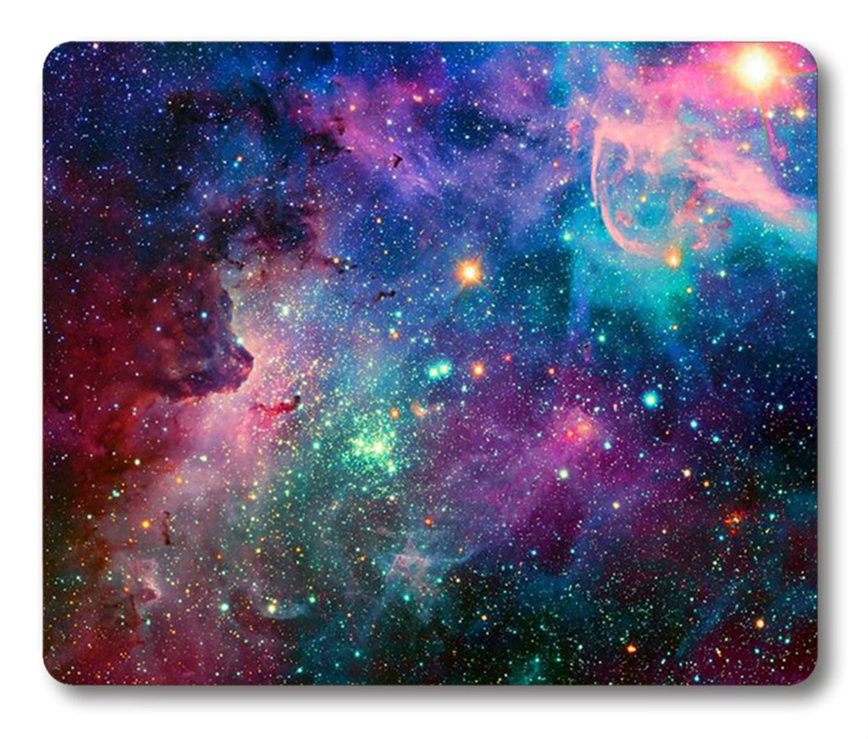 Smooffly Galaxy Gaming Mouse Pad - Non-Slip Rubber Base, Customized Rectangle Design for PC & Laptop - Perfect for Office Work, Gaming & Home Use