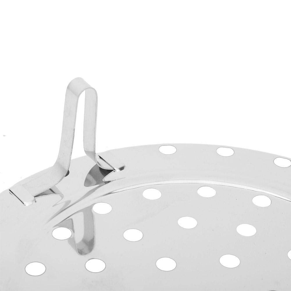 Premium Stainless Steel Round Steamer Basket - Large Silver Cooking Insert for Dumplings, Vegetables & Seafood | Perfect for Steaming, Boiling & Meal Prep