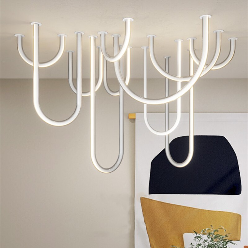 Soft Hose LED Ceiling Chandelier Light Fixture - Modern Crystal Pendant Lighting for Dining Room, Bedroom & Living Room - Elegant Home Decor & Ambient Lighting Solution