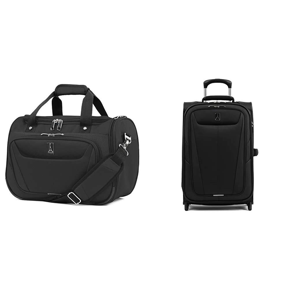 Travelpro Maxlite 5 Softside Lightweight Expandable Upright Luggage Set - 2-Piece Black Carry-On & Tote (21