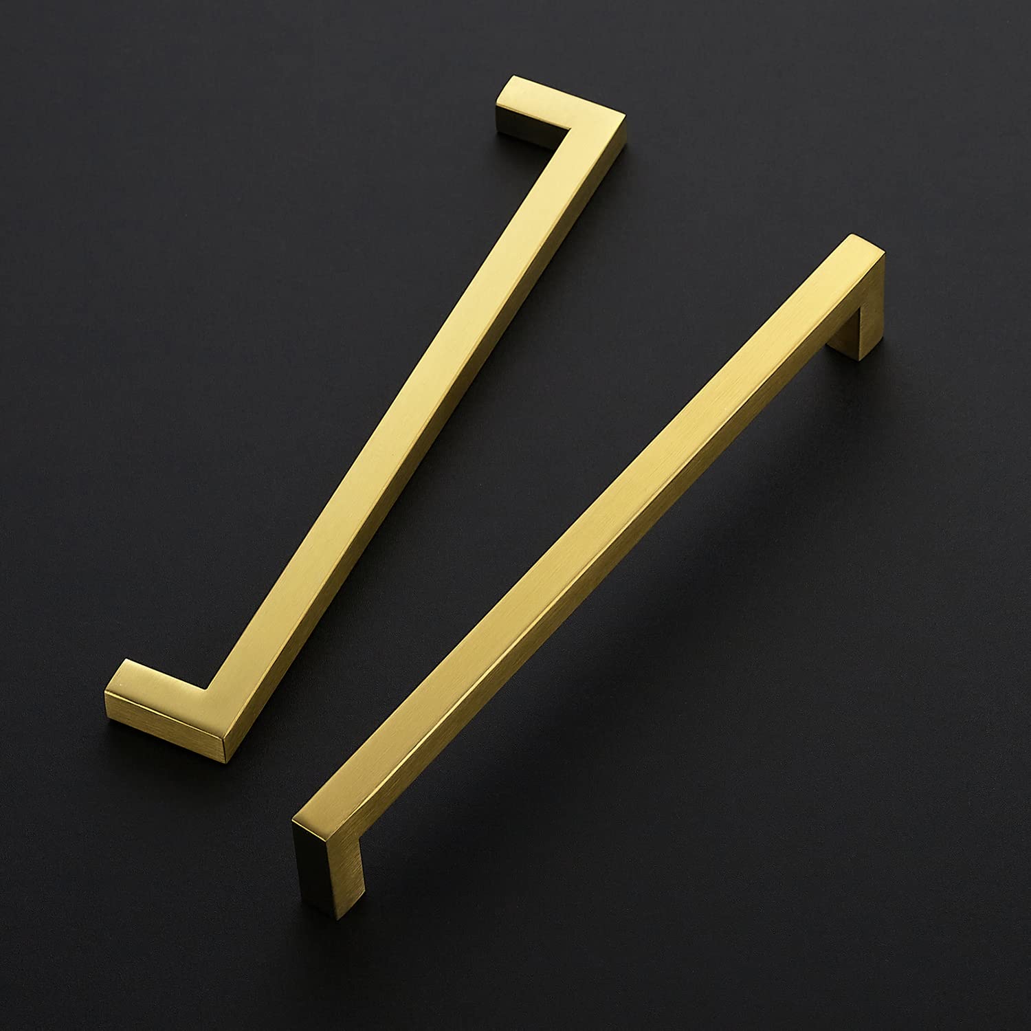 Ravinte 5 Pack Brushed Brass Cabinet Handles - Kitchen & Drawer Pulls for Cabinets & Cupboards