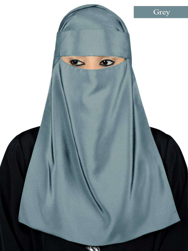 Lamah Niqab with Square Hijab and Headband Set - Perfect for Muslim Women's Prayer, Modest Fashion, and Everyday Wear