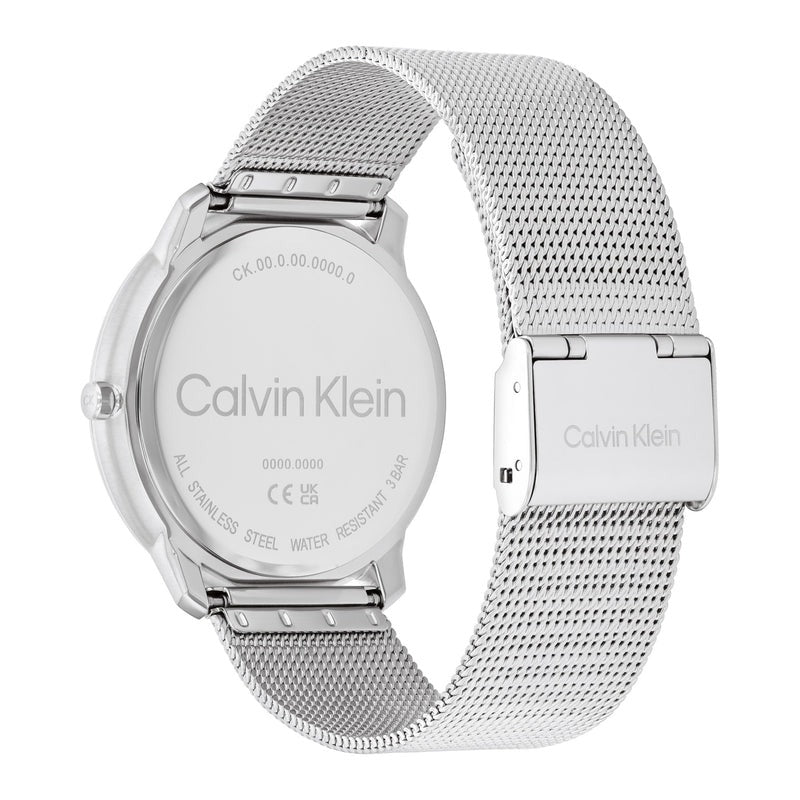 Calvin Klein Iconic Silver Mesh Bracelet Watch 25300012 - Stylish & Elegant Timepiece for Women, Perfect for Office, Party & Everyday Wear
