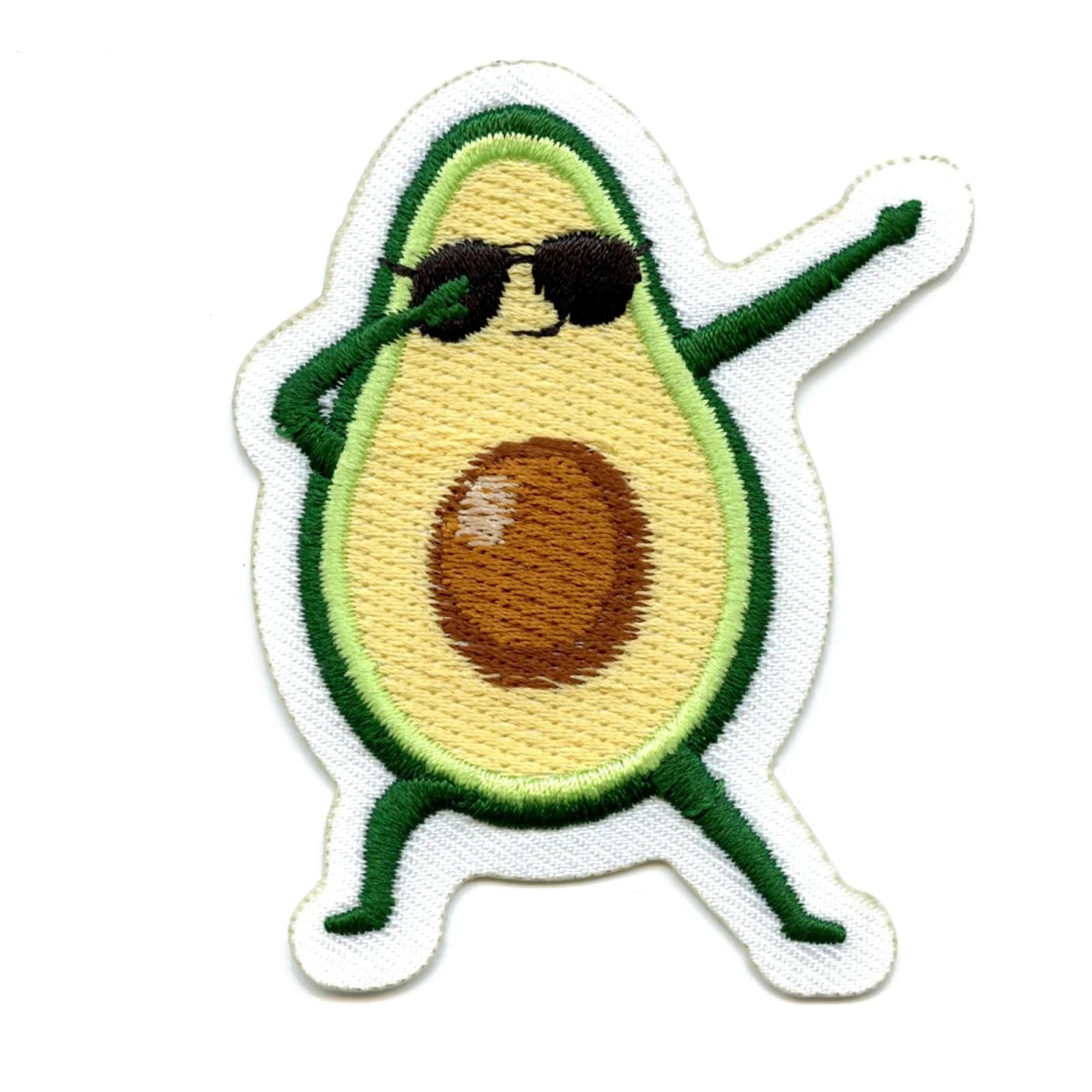 Avocado & Guacamole Embroidered Iron-On Patch - Fun Fruit-Themed DIY Sewing Applique for Jackets, Hats, Bags & Denim - Perfect for Costumes, Gifts & Craft Projects