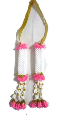 Premium Thai Pink Rose & Jasmine Flower Garland - 22 Inch Floral Lei for Weddings, Parties, and Hawaiian Luau Decor