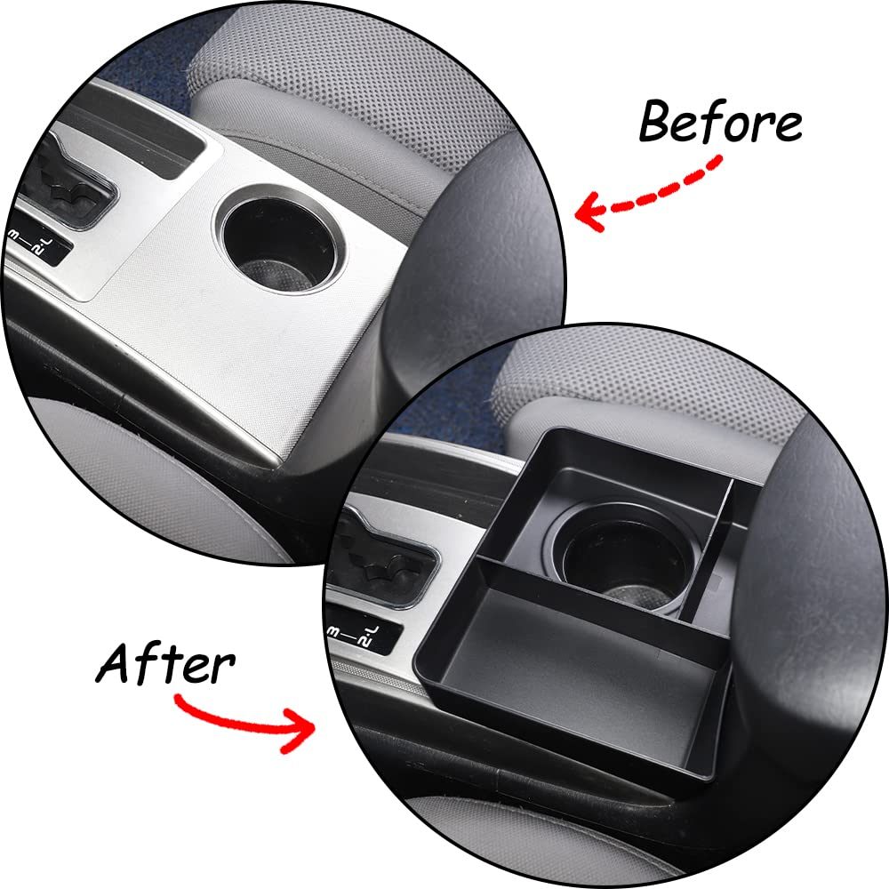 CHEAYAR Car Storage Cup Holder for Toyota Tacoma 2011-2015 | Gear Shift Console Organizer Tray | Extra Storage Space for Passenger Side | Perfect for Road Trips & Daily Commute