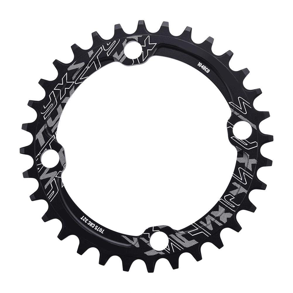 **Zyyini 32T/34T/36T/38T BCD 104 Narrow Wide Chainring - Steel Single Crank Chain Ring Replacement for Road & Mountain Bikes - Durable Bike Repair Parts for Smooth Riding & Off-Road Adventures**
