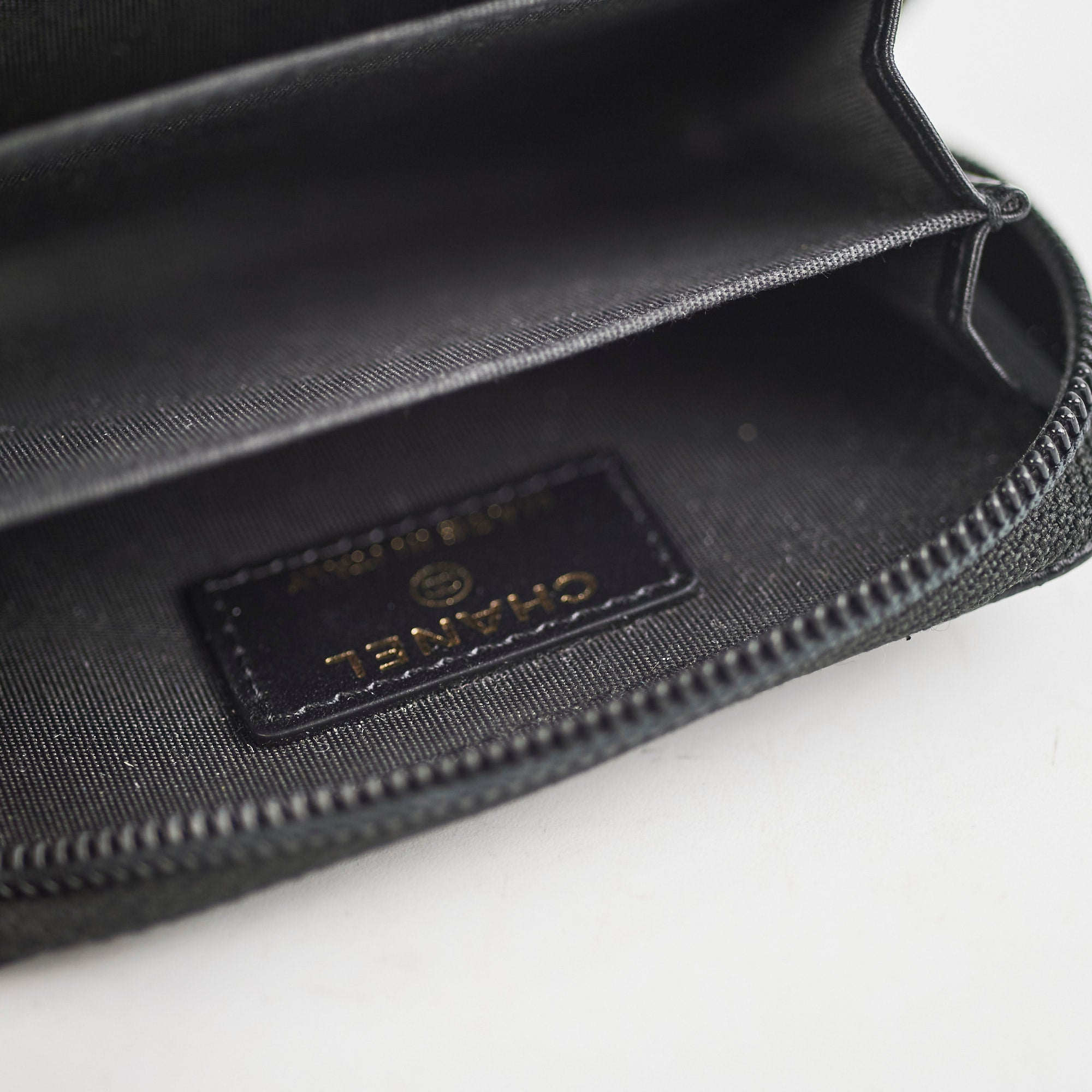 Chanel Boy Quilted Lambskin Leather Zipper Card Holder Wallet Black - Luxury Compact Wallet for Credit Cards & Cash - Perfect for Everyday Use & Travel Accessories