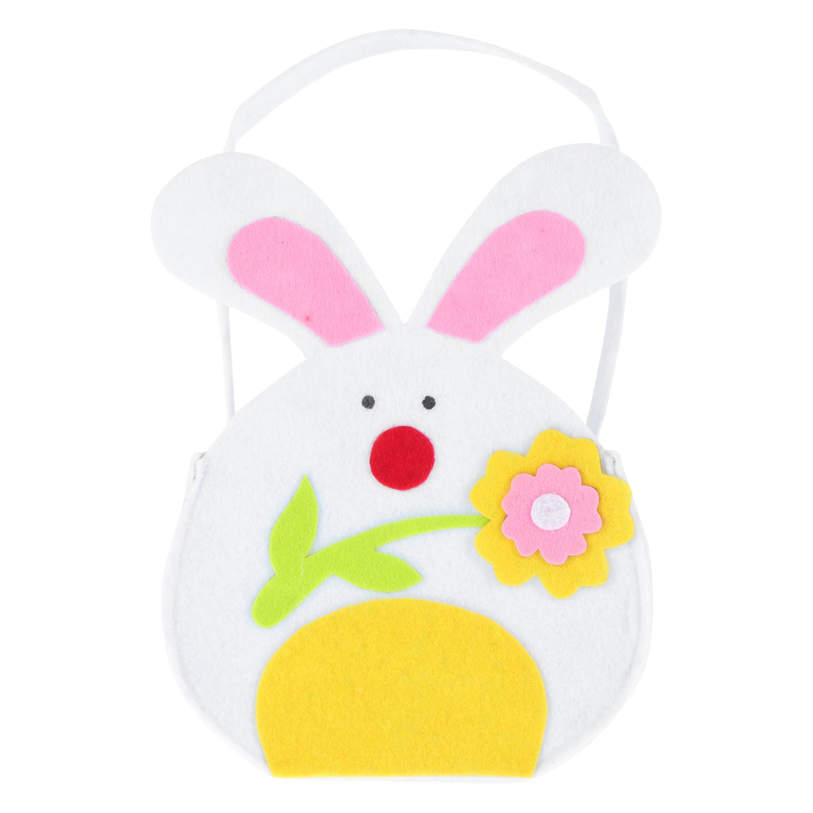 LUOZZY Easter Candy Bag - Adorable Rabbit Gift Pouch for Cookies & Treats | White Party Favors Bags for Easter Celebrations, Egg Hunts & Spring Gatherings