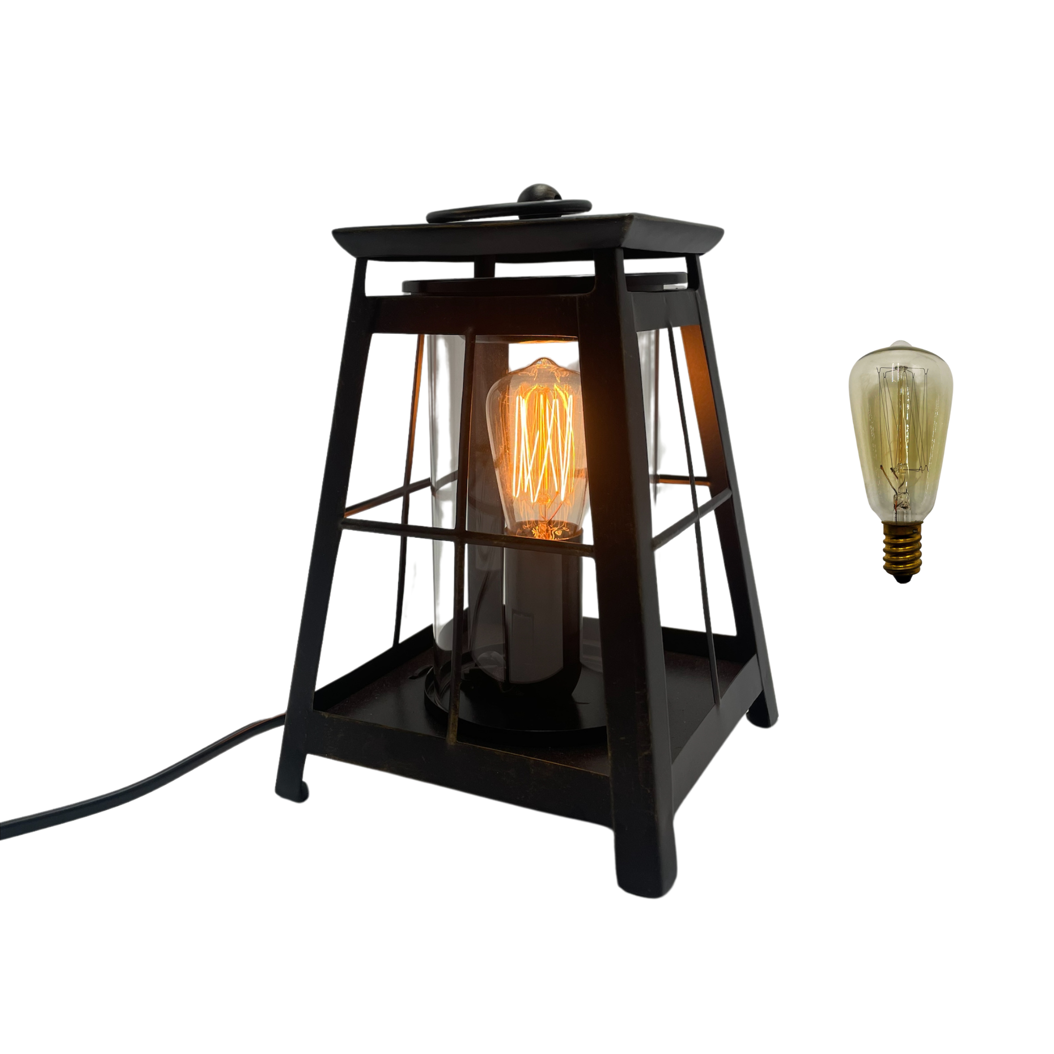 Vintage Edison Style Metal Electric Wax Warmer Lantern - Aromatherapy Wax Melter for Home, Office, Spa & Gift Giving