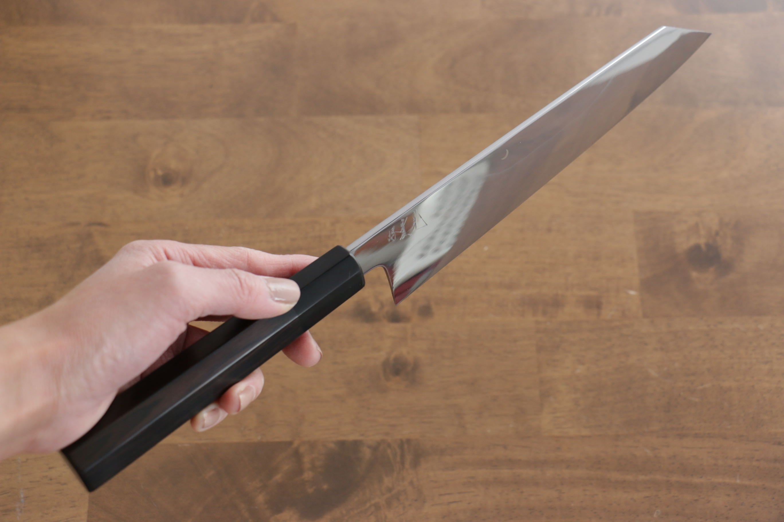 Jikko Fujisan Honyaki White Steel No.3 Kiritsuke Gyuto Knife 210mm - Japanese Chef Knife with Ebony Wood Handle - Perfect for Sushi, Sashimi & Precision Cutting