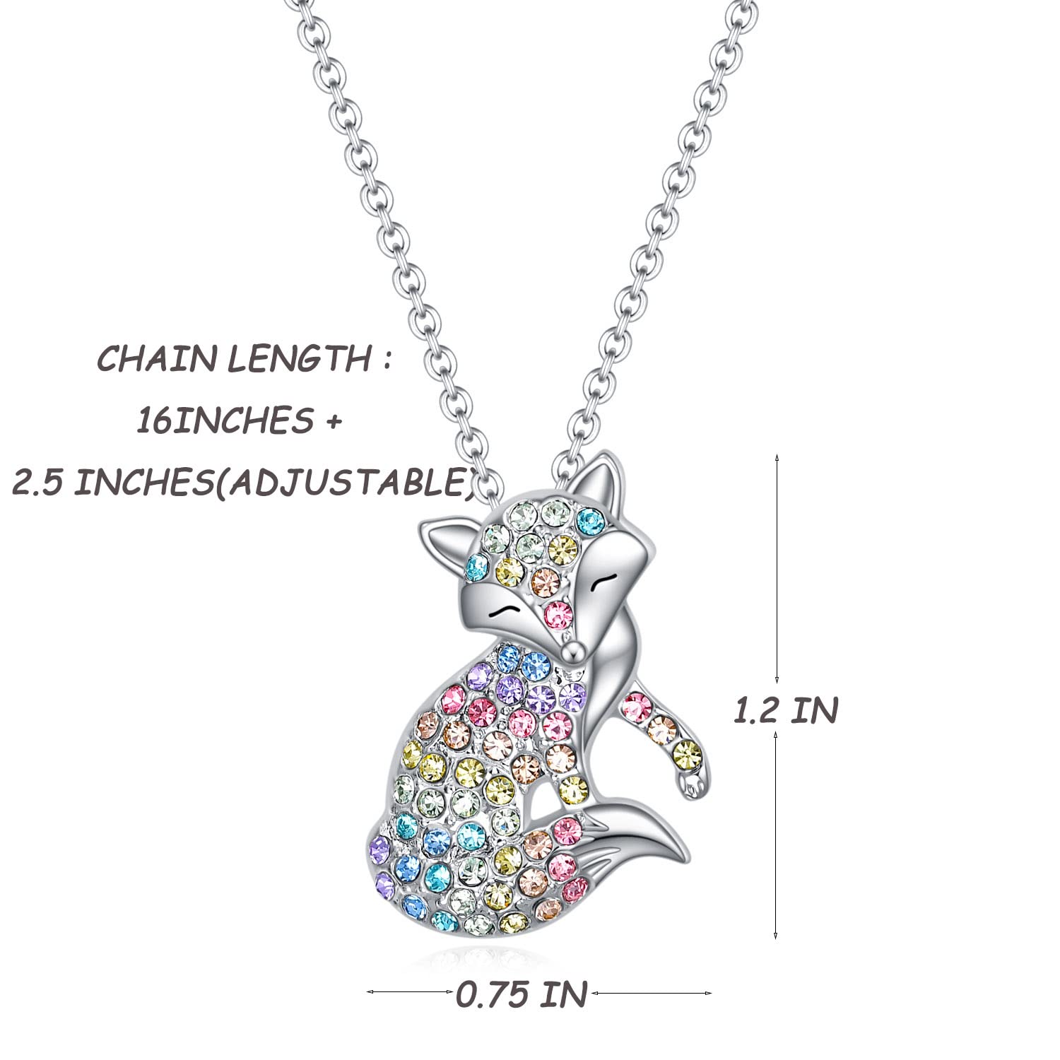 Elegant Horse, Wolf, Hummingbird & Fox Necklace for Women & Girls - Perfect Valentine's Day, Birthday, Christmas & Back to School Gift - Dainty Animal Jewelry for Everyday Wear & Special Occasions