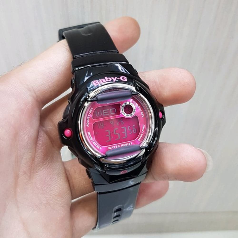 CASIO BABY-G BG-169R-1BDR Digital Quartz Watch for Women - Black Resin Band, Shock Resistant, Water Resistant 200M - Perfect for Sports, Swimming & Outdoor Activities