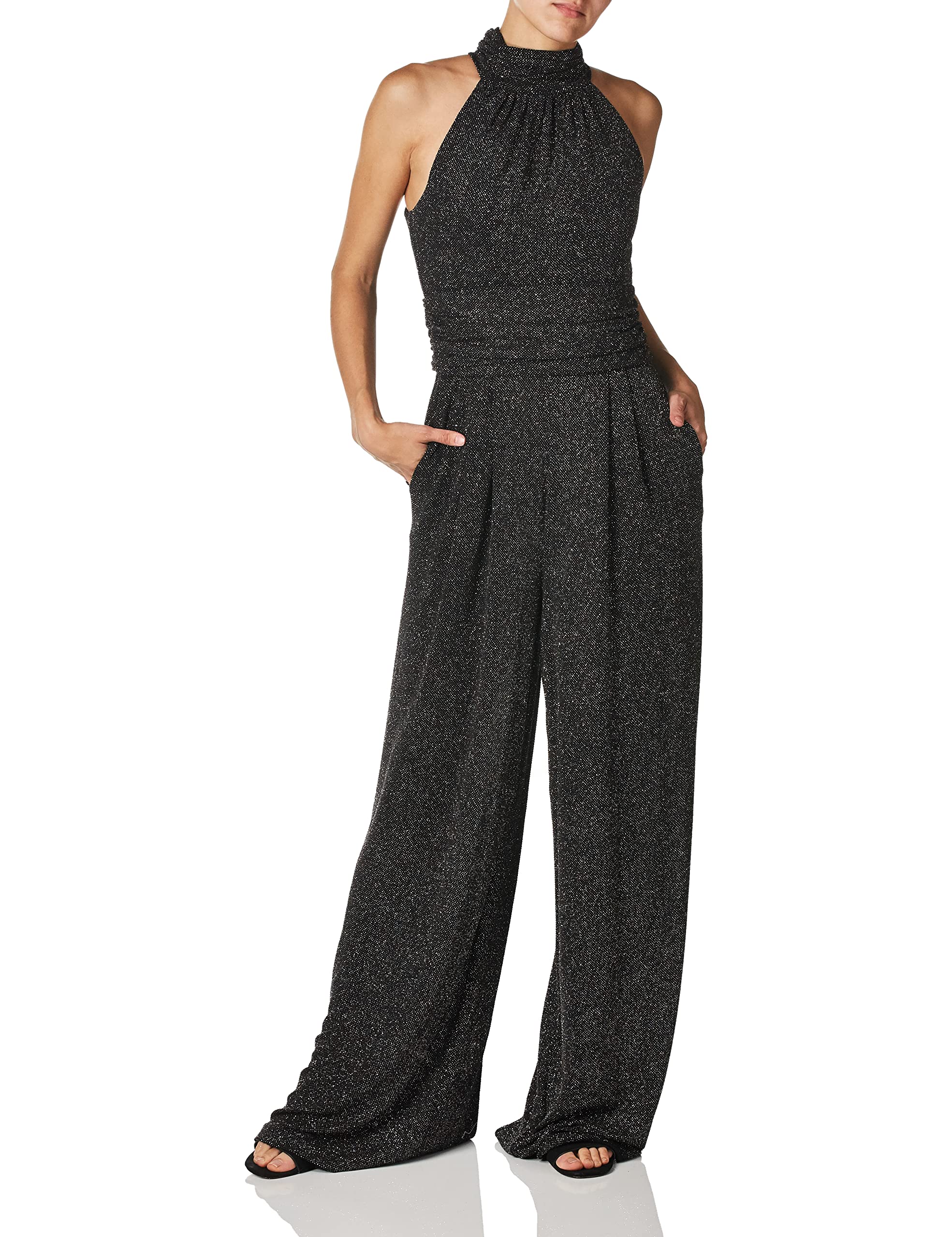 Eliza J Women's Halter Wide Leg Jumpsuit - Stylish One-Piece Romper for Summer, Beach & Casual Outings | Flattering Fit & Comfortable Fabric