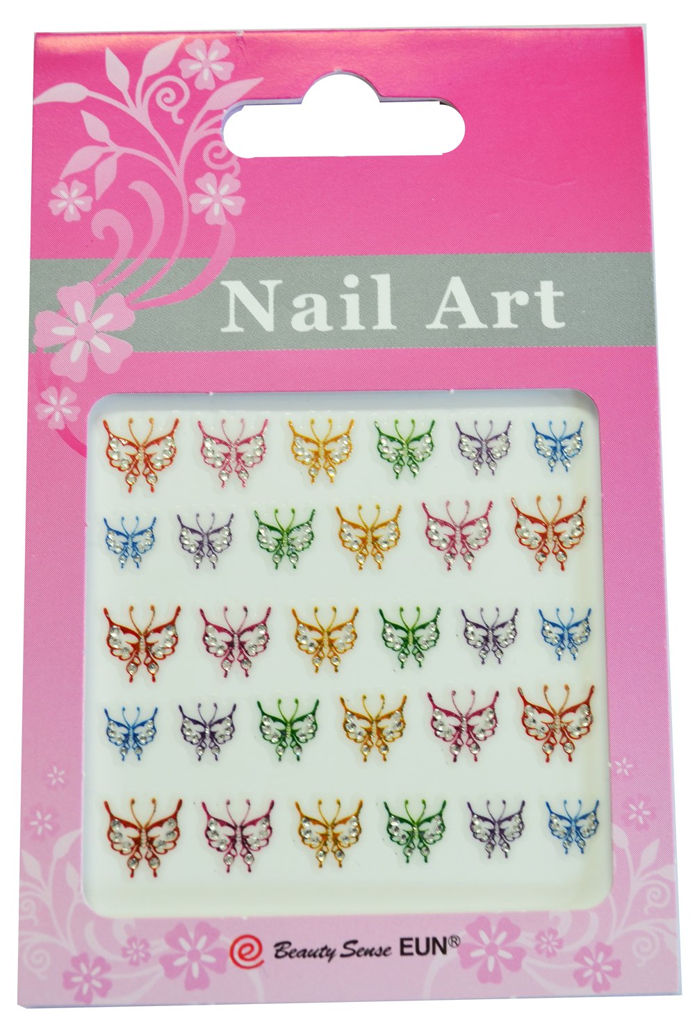 Via Mazzini Multicolor 3D Nail Art Stickers for Girls - Set of 3 | DIY Nail Decals for Kids, Teens & Women | Perfect for Parties, Salons & Home Manicures
