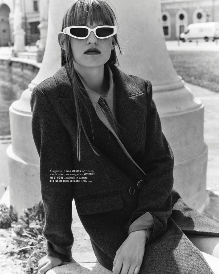 Celine CL40269U Triomphe White Sunglasses for Women - Luxury Designer UV Protection Shades - Perfect for Beach, Travel & Fashion Outfits