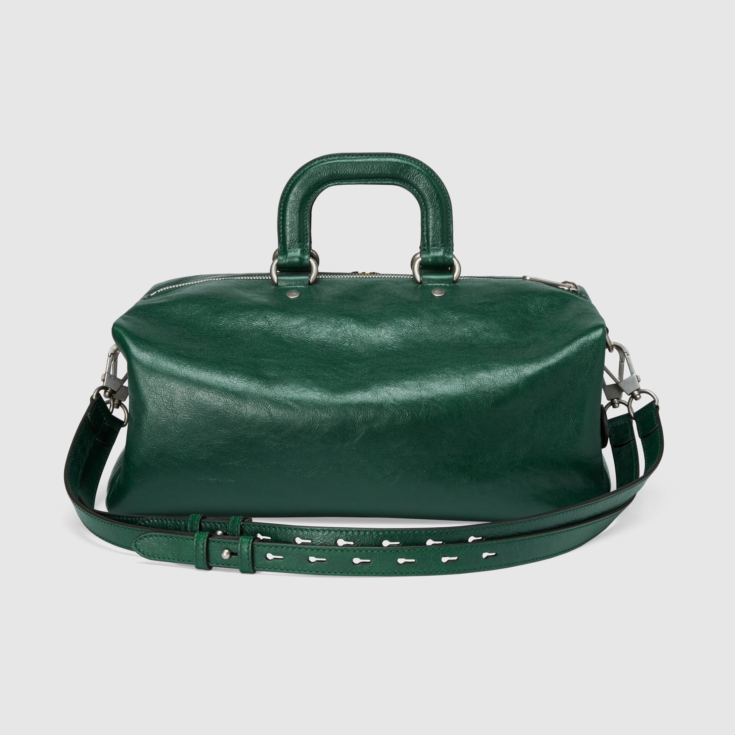 Gucci Soft Leather Backpack for Women & Men - Dark Green Luxury Designer Backpack for Travel, Work & Everyday Use