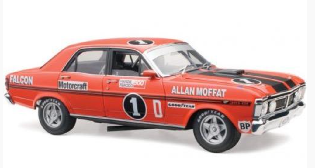 1:18 Scale Ford XY Falcon Phase III GT HO 1972 Bathurst Allan Moffat Diecast Model Car - Collectible Vintage Racing Vehicle for Display & Gifts