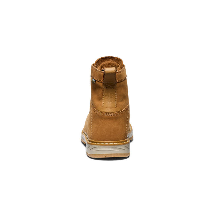 Men's San Jose 6 Waterproof 90° Heel Work Boot with Aluminum Toe - Bistre/Gum - Slip Resistant Safety Shoes for Construction, Warehouse & Outdoor Work