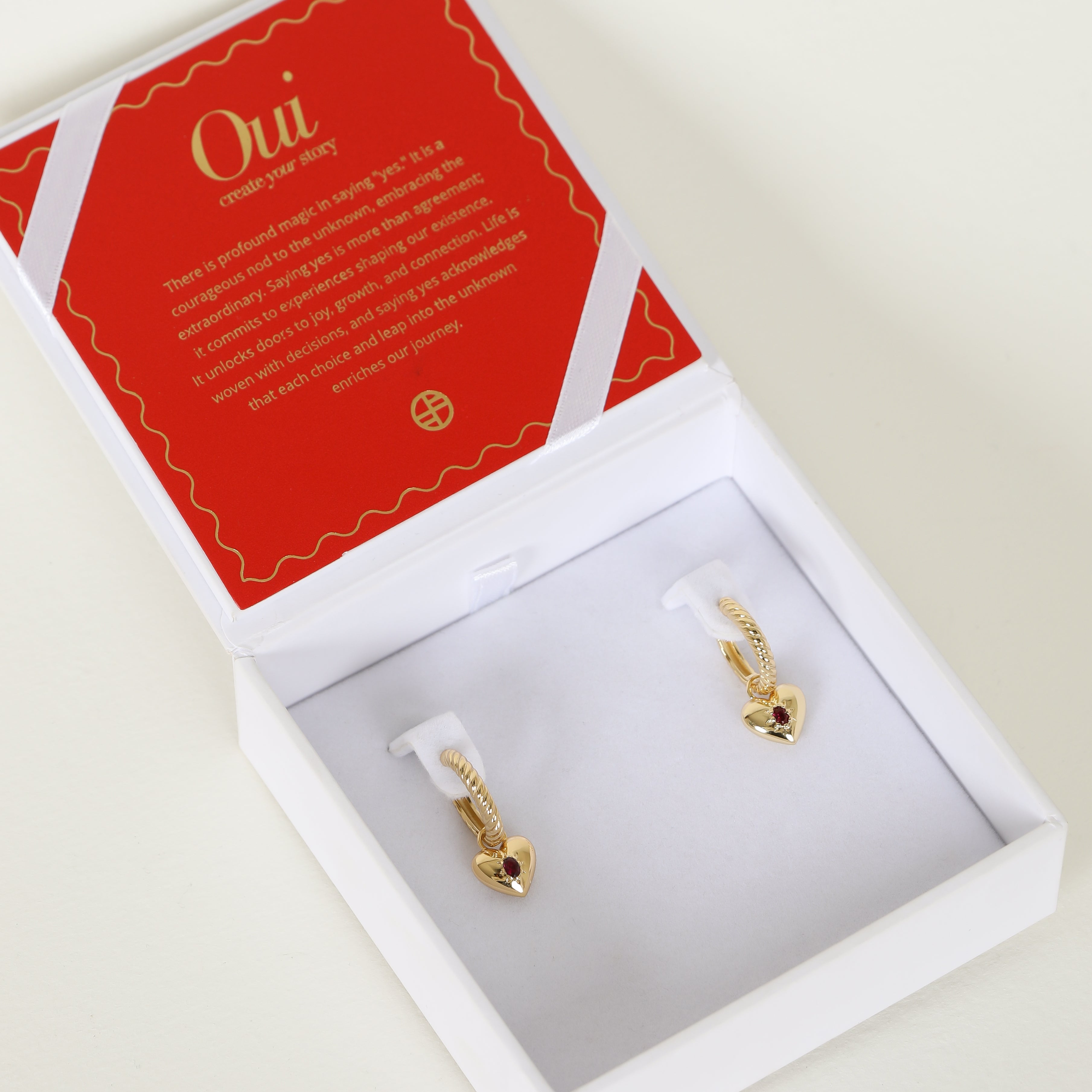 Elegant Rouge Heart Charm Hoop Earrings for Women - Perfect for Valentine's Day, Anniversary Gifts & Romantic Date Nights