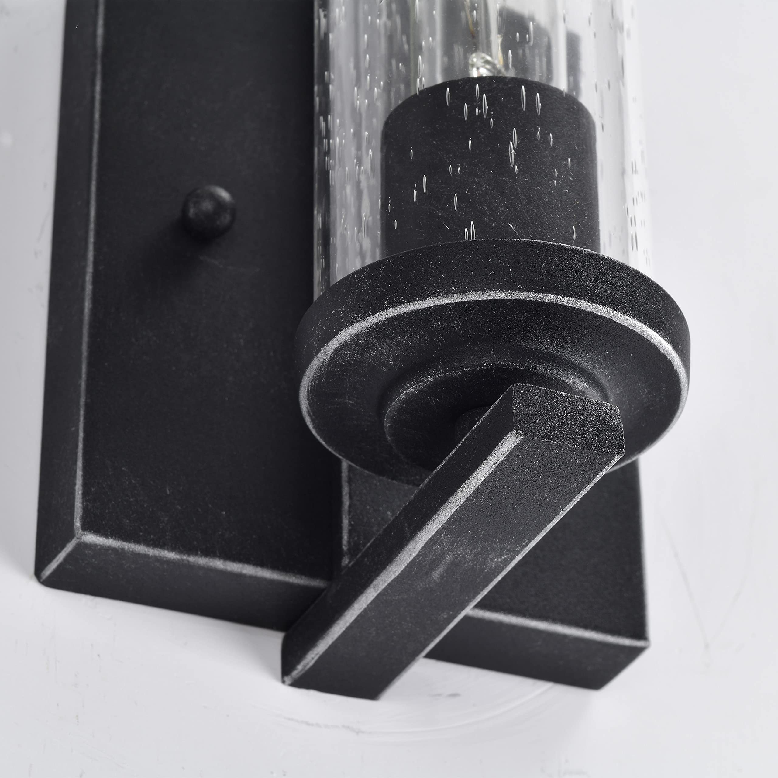 NUVO 60/6381 Donzi-1 Light Vanity Fixture with Iron Black Finish - Perfect for Bathroom Vanity Lighting, Dressing Room & Makeup Area