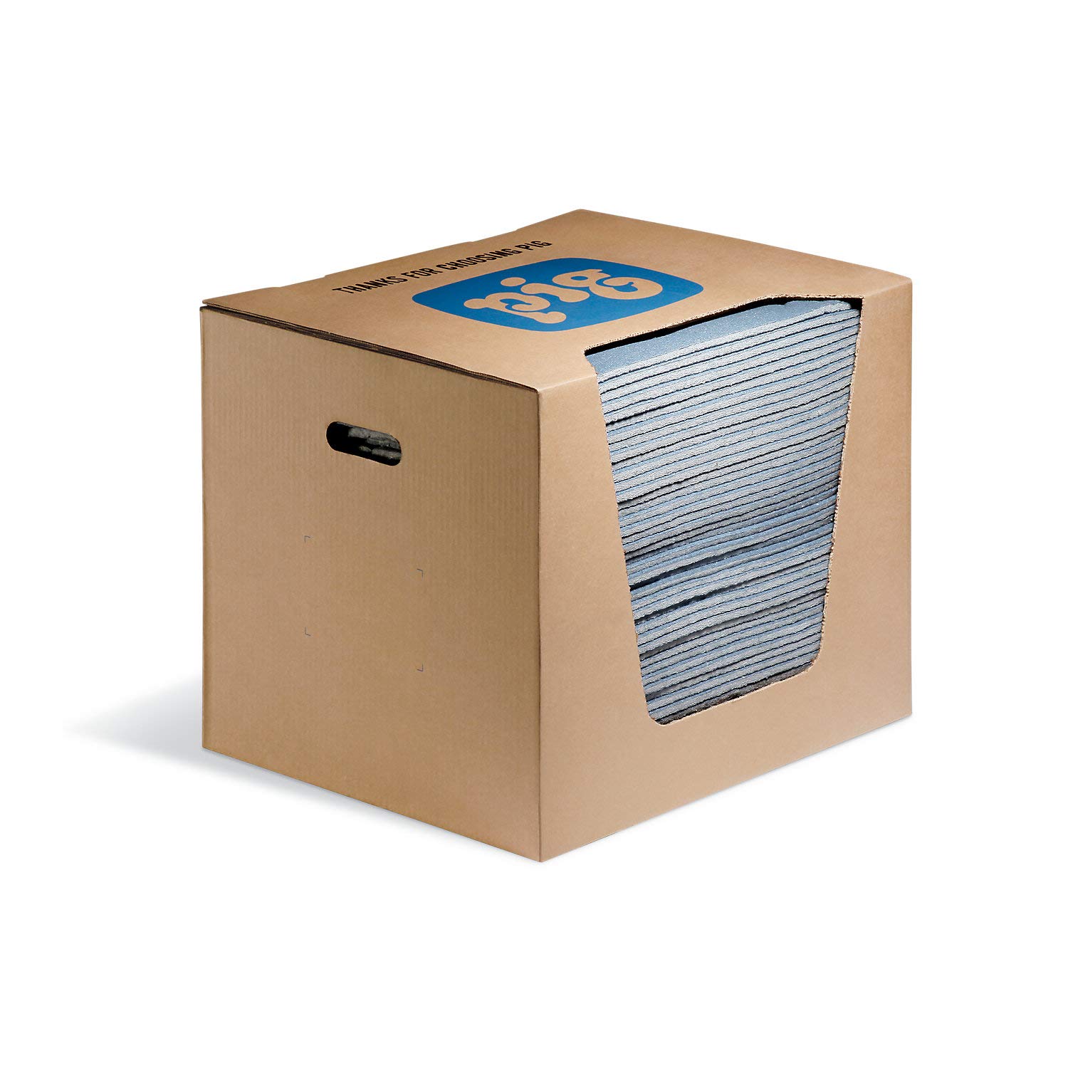 PIG Super Absorbent Mat Pads in Dispenser Box - 50 Oil Spill Mats (15