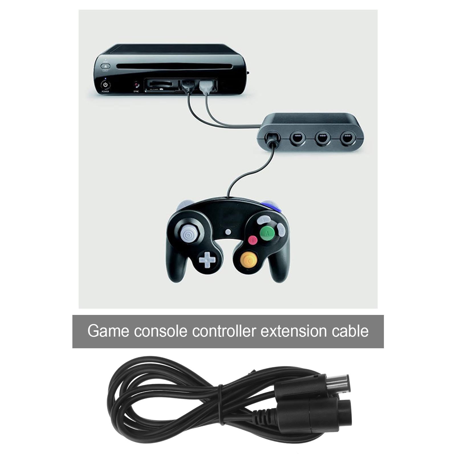 YINETCH 4-Pack Game Controller Extension Cables for Nintendo Gamecube & Wii - 1.8m/5.9ft - Perfect for Multiplayer Gaming & Comfortable Play from Distance