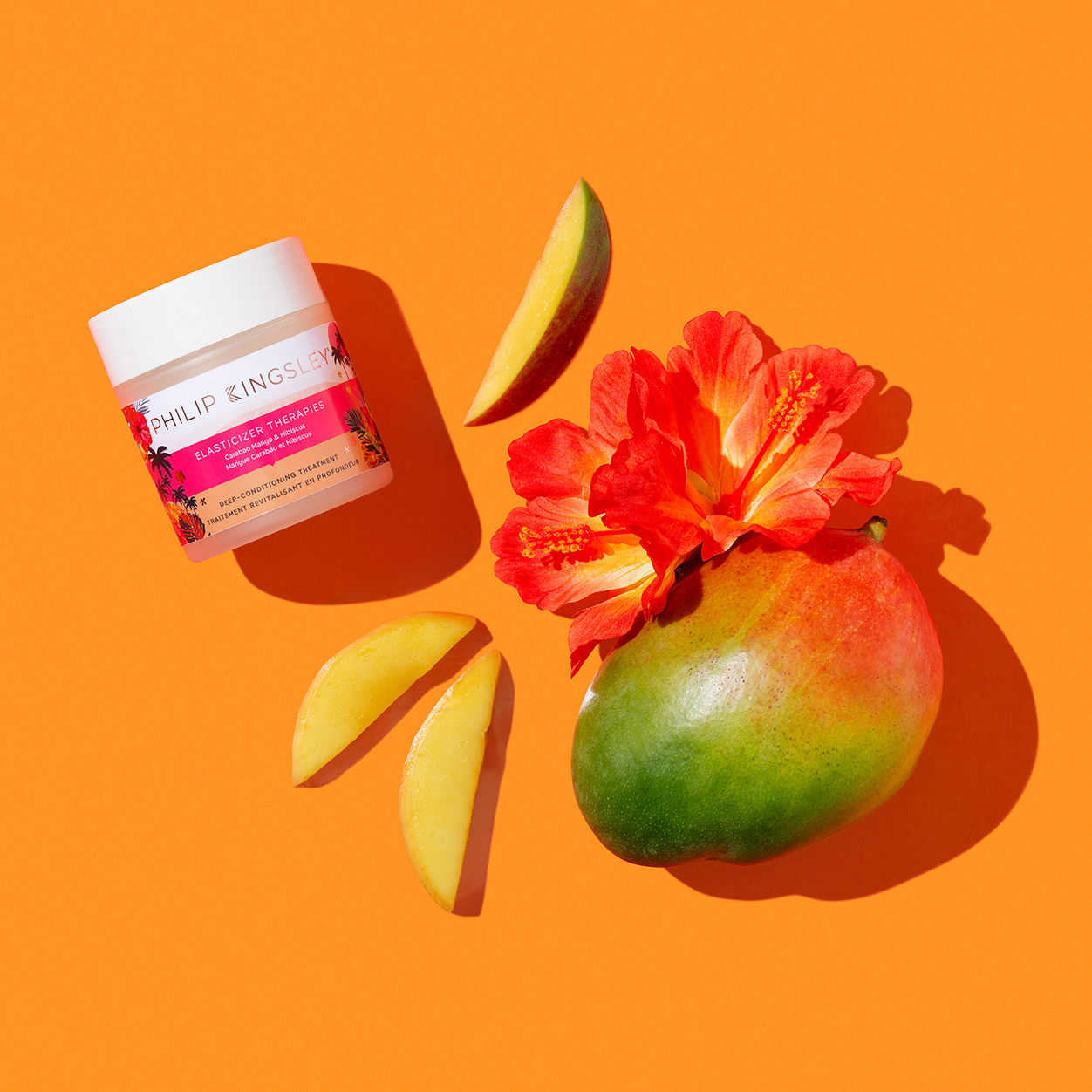 Carabao Mango and Hibiscus Hair Elasticizer - Natural Hair Repair Treatment for Dry, Damaged Hair - Perfect for Salon Quality Results at Home