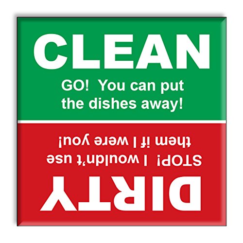 Strong Clean Dirty Dishwasher Magnet Sign - Red & Green Indicator for Dishwasher Door | Perfect for Kitchen Organization & Household Chores