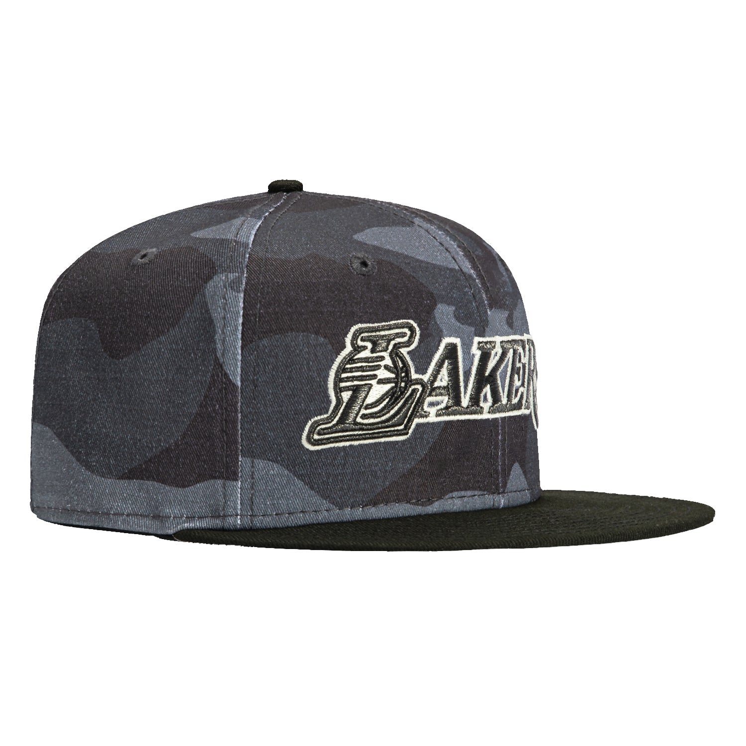 New Era 59Fifty Camo Snapback Hat - Los Angeles Lakers Glow in the Dark Adjustable Baseball Cap for Men & Women - Perfect for NBA Games, Streetwear & Night Outfits