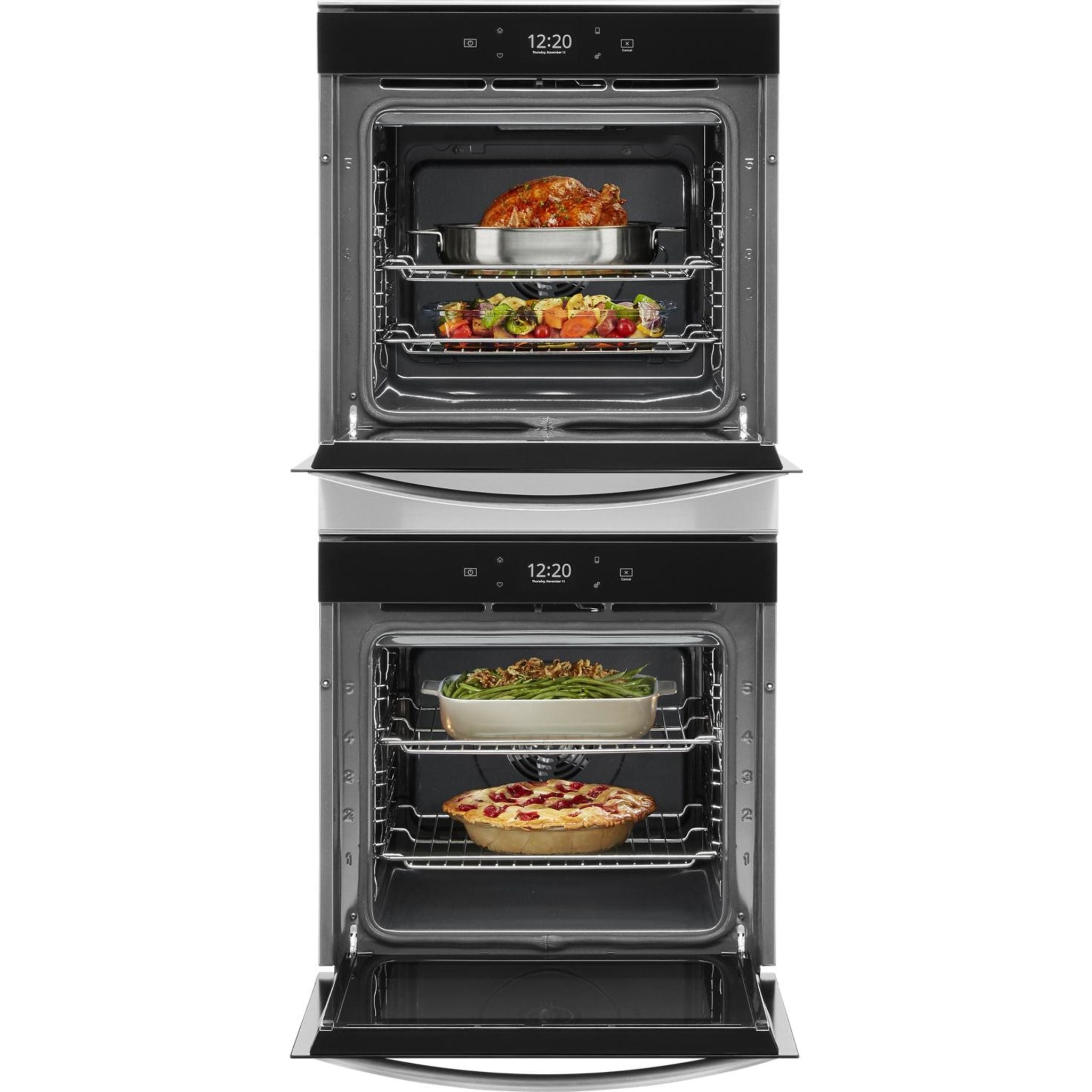 Whirlpool 24 Inch Double Wall Oven with Fingerprint Resistant Stainless Steel (Model WOD52ES4MZ) - Perfect for Modern Kitchens, Baking, and Family Cooking