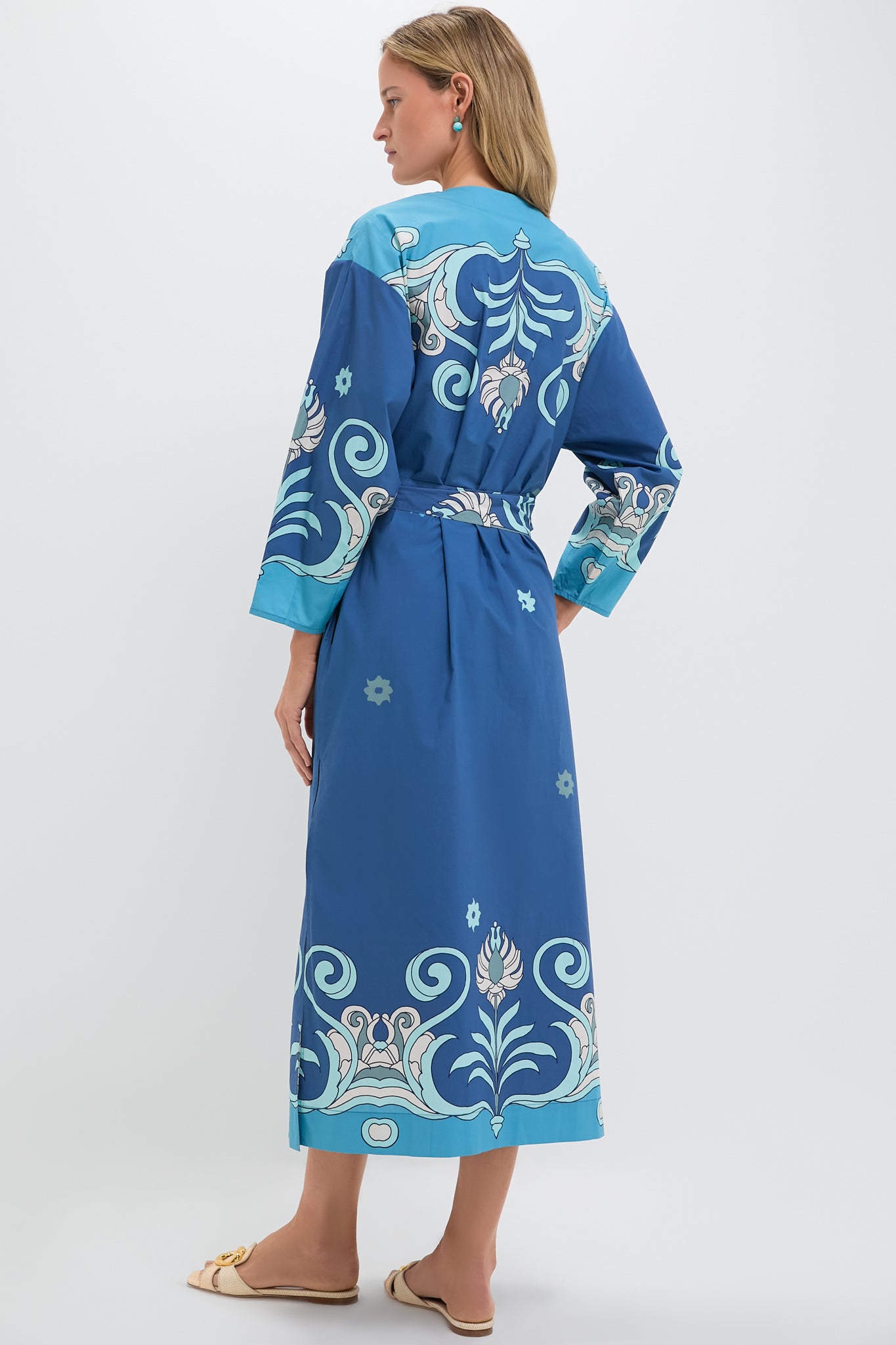 Blue Tiles Inae Dress - Elegant Floral Summer Dress for Women | Perfect for Beach Vacations, Date Nights & Casual Outings