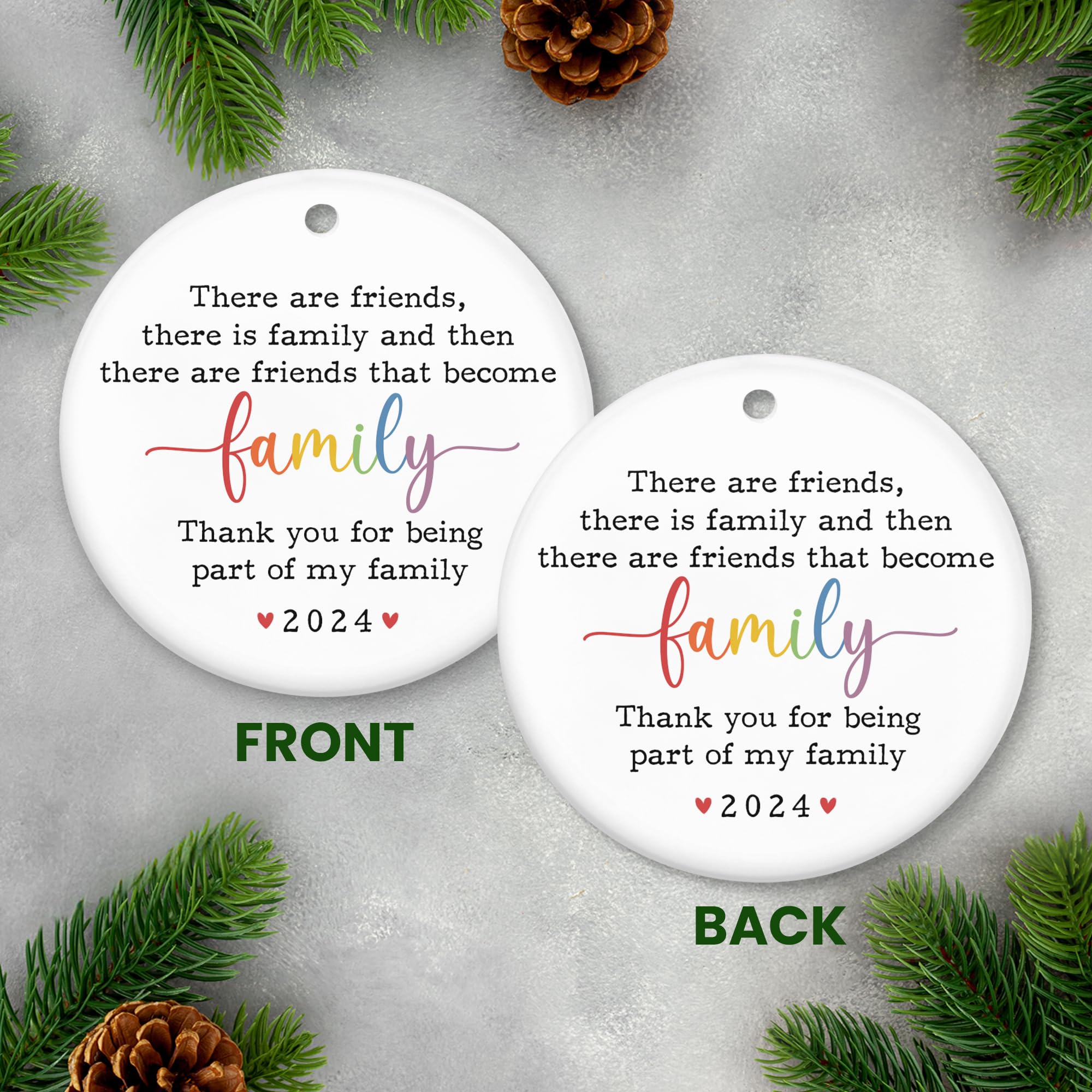 Best Friendship Gifts for Women - 2024 Christmas Ornaments & Birthday Presents for Female Friends, BFF Gifts, Ceramic Tree Decorations - Perfect for Holiday Decor, Party Favors, and Special Occasions