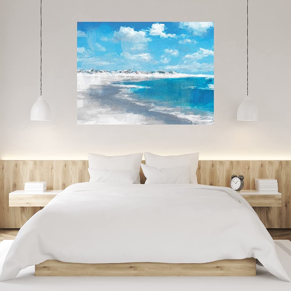 Low Tide Fine Art Canvas Wall Decor - 32x24 Inches - Ready to Hang Coastal Painting for Living Room, Bedroom, Office - Perfect for Beach House & Coastal Theme Decor