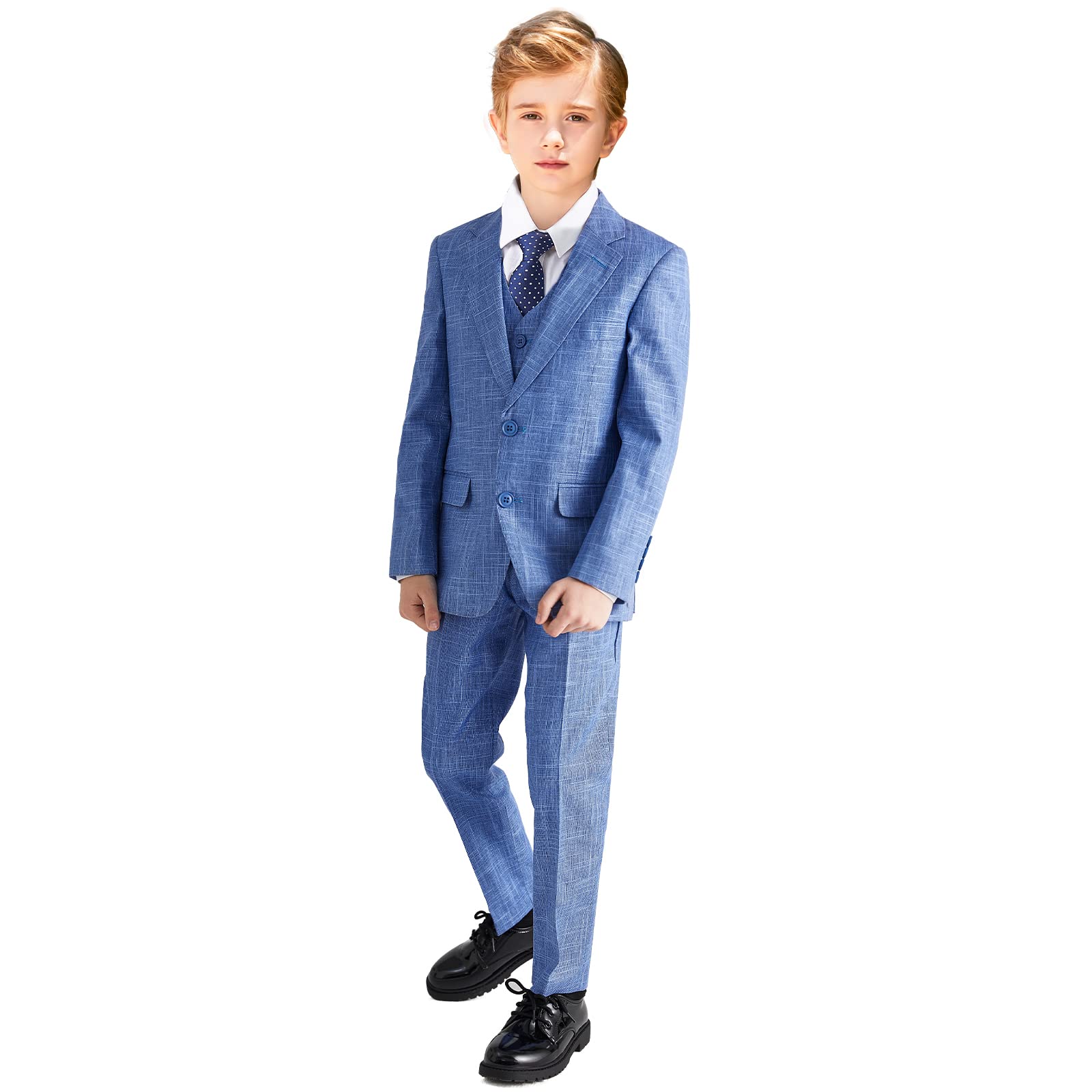 ELPA Boys Linen Suits for Summer - Breathable & Comfortable Kids Formal Wear - Perfect for Weddings, Parties & Special Occasions