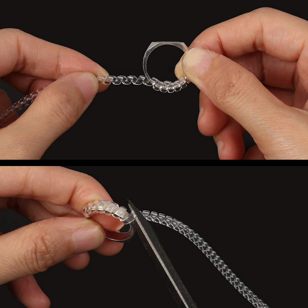 12 Pack Ring Tightener - 4 Sizes Spiral Adjuster for Loose Jewelry | Wedding & Travel